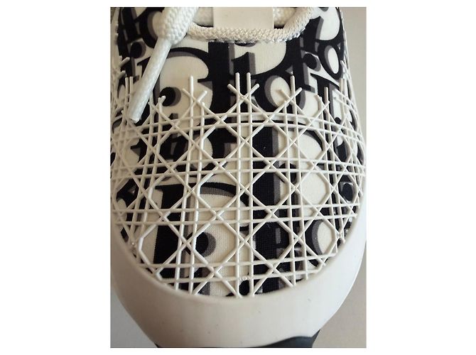 Sneakers Dior B23 Cannage Bianco e Nero - vista 14