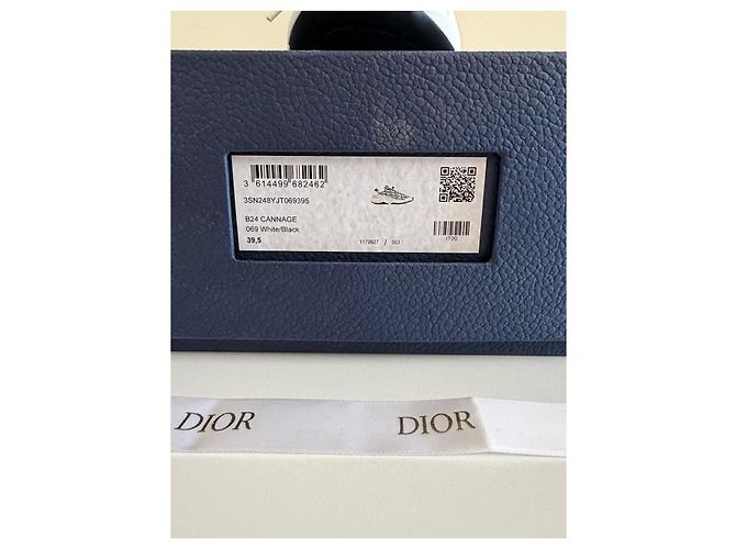 Sneakers Dior B23 Cannage Bianco e Nero - vista 15