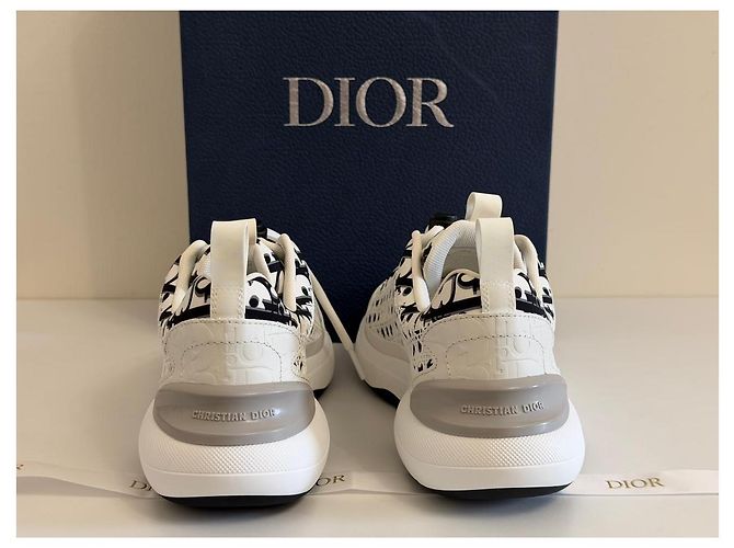 Sneakers Dior B23 Cannage Bianco e Nero - vista 4
