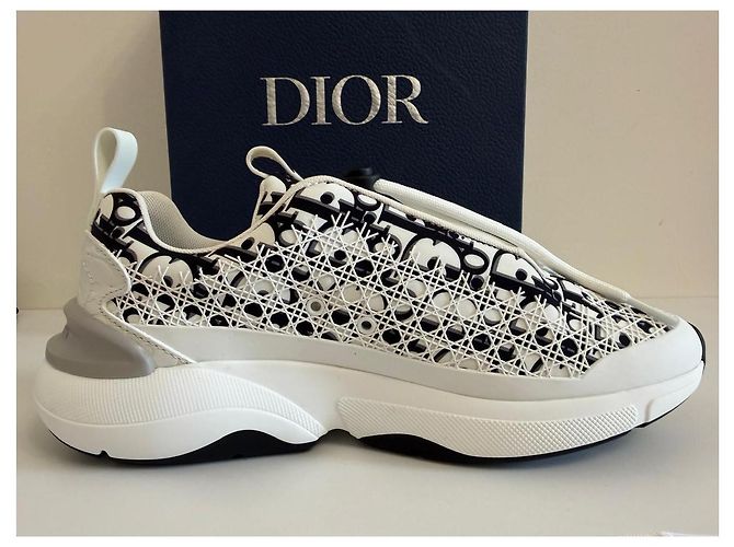 Sneakers Dior B23 Cannage Bianco e Nero - vista 5