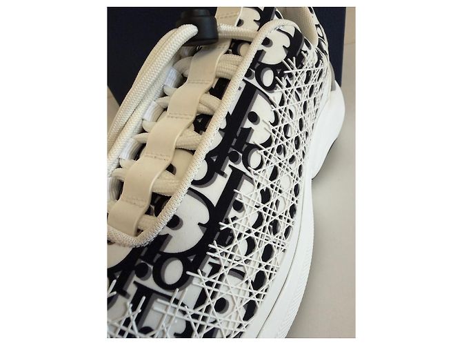 Sneakers Dior B23 Cannage Bianco e Nero - vista 6