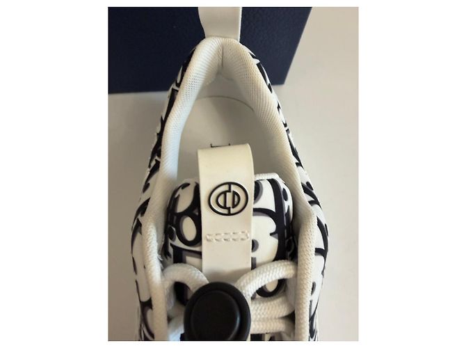 Sneakers Dior B23 Cannage Bianco e Nero - vista 8