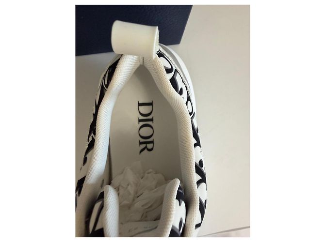 Sneakers Dior B23 Cannage Bianco e Nero - vista 9