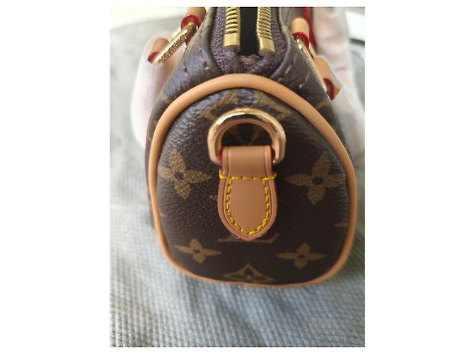 Louis Vuitton Speedy Nano bandoulière Monogram borsa marrone - vista 3