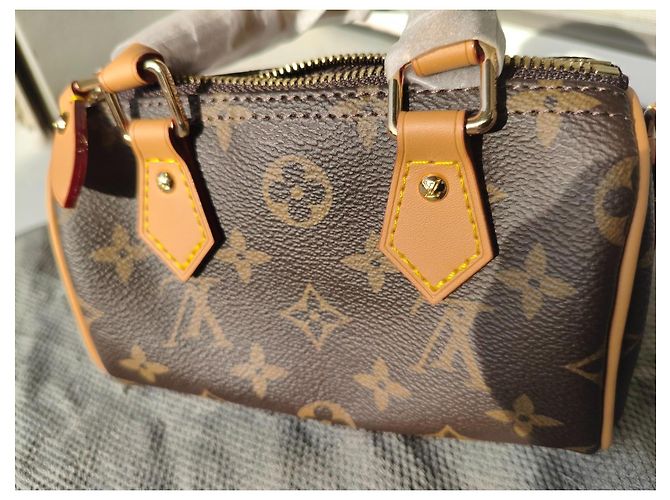 Louis Vuitton Speedy Nano bandoulière Monogram borsa marrone - vista 4