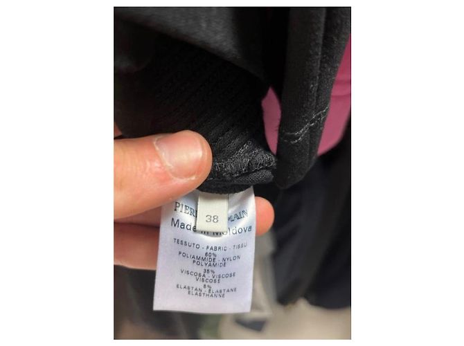 Vestido ajustado negro Balmain Pierre Con cremallera asimétrica EU 38 M de segunda mano - vista 7