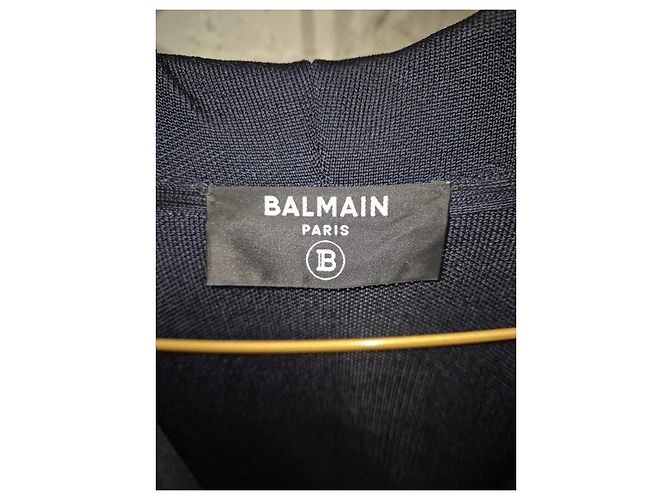 NWOT Balmain Men's Blue Double Breasted Viscose Cardigan XL Pre-owned - view 8
