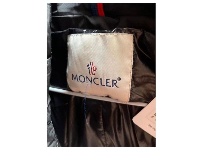 Moncler Black Fitted Down Jacket Asymmetric Zip Detachable Collar S Pre-owned - view 5