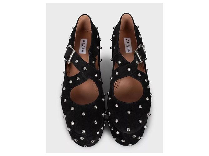 Décolleté wedge in camoscio nero Alaïa NWOB - Taglia EU 38 usato - vista 2