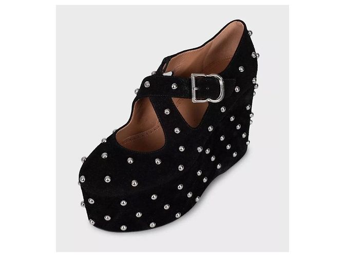 Décolleté wedge in camoscio nero Alaïa NWOB - Taglia EU 38 usato - vista 3