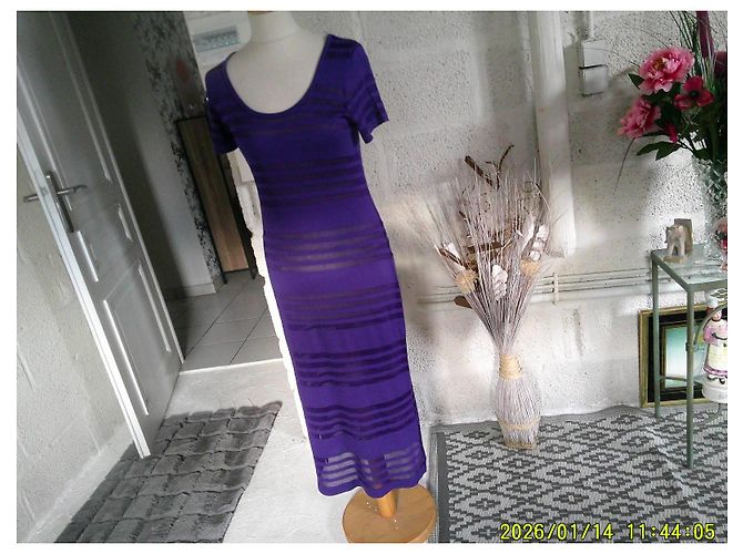 Louis Féraud Louis Feraud Vestido longo com riscas roxas - vista 3