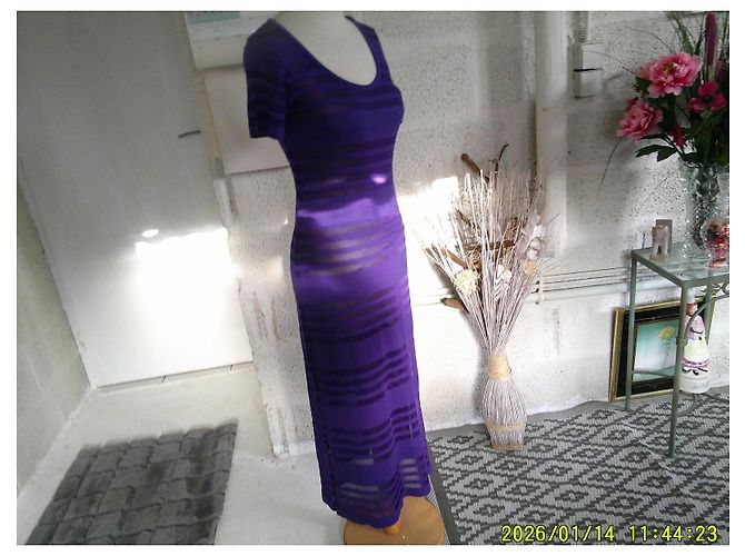 Louis Féraud Louis Feraud Vestido longo com riscas roxas - vista 4