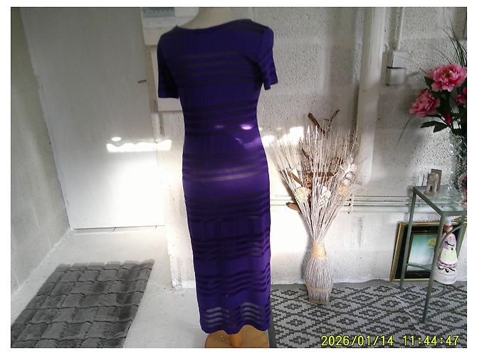 Louis Féraud Louis Feraud Vestido longo com riscas roxas - vista 5