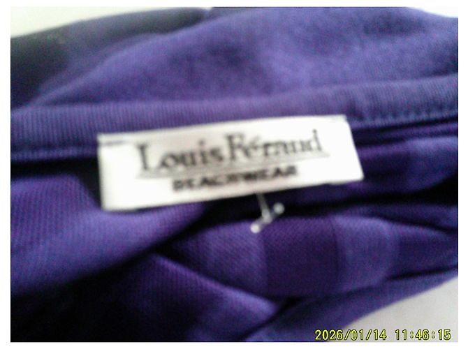Louis Féraud Louis Feraud Vestido longo com riscas roxas - vista 8