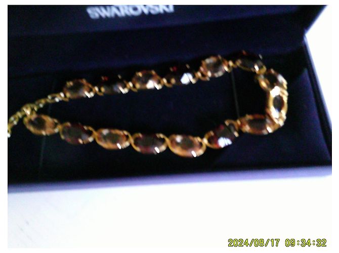 Swarovski Collar de Cristales Burdeos y Ámbar Dorado - vista 5