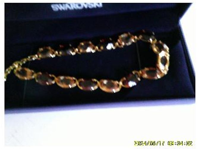 Swarovski Collar de Cristales Burdeos y Ámbar Dorado - vista 7