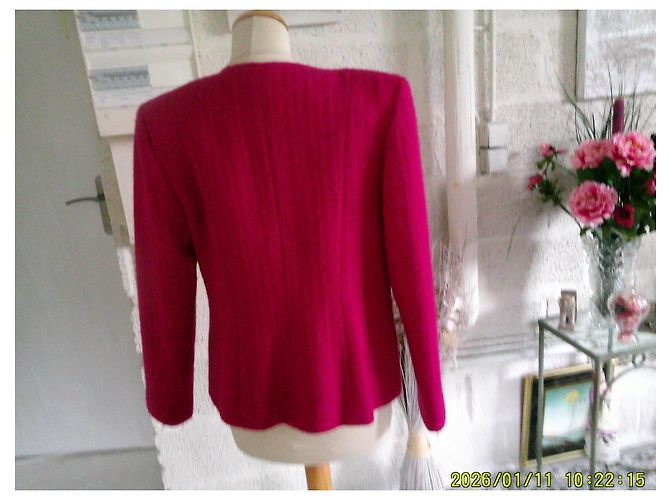 Chaqueta corta Weill de lana y seda rosa - vista 4