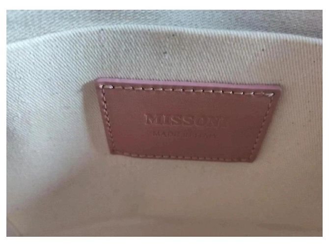 Sac cabas Missoni rose texturé - vue 5