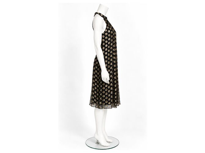 Vestido halter Diane von Furstenberg Lainey de seda e rayon com bolinhas - vista 3