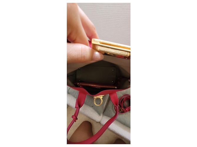 Gancini Borsa in pelle rosa Salvatore Ferragamo - vista 14