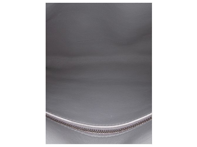 Balenciaga Silberne gesteppte Leder-Clutch - Ansicht 6