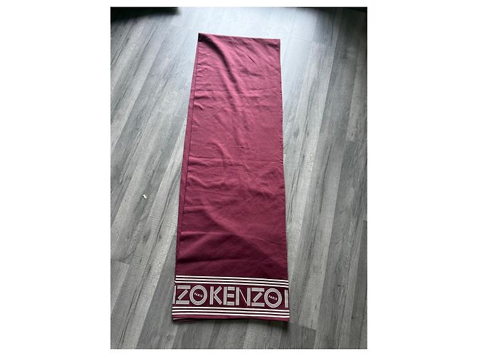 Cachecol Kenzo Paris em algodão bordô - vista 2