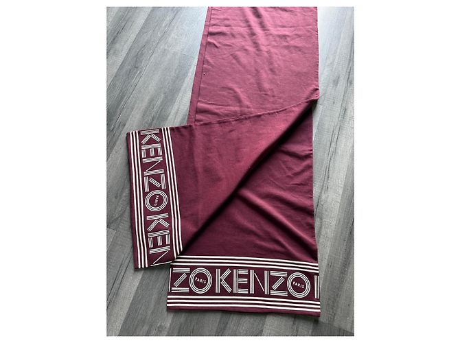 Cachecol Kenzo Paris em algodão bordô - vista 3