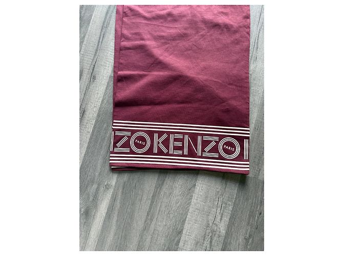 Cachecol Kenzo Paris em algodão bordô - vista 4