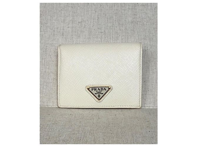 Cartera de piel Saffiano Prada Blanca - vista 10