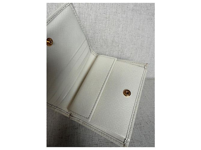 Cartera de piel Saffiano Prada Blanca - vista 11