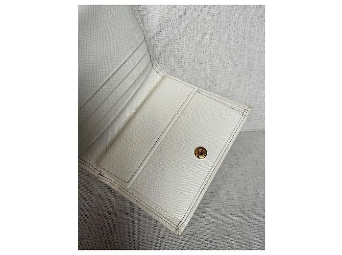 Cartera de piel Saffiano Prada Blanca - vista 12