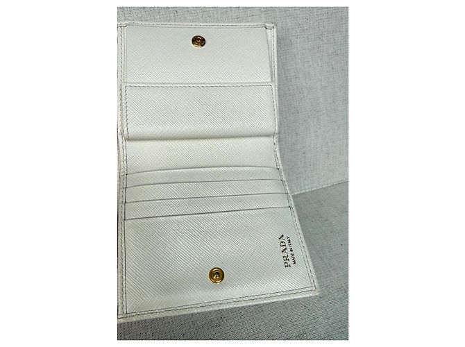 Cartera de piel Saffiano Prada Blanca - vista 13