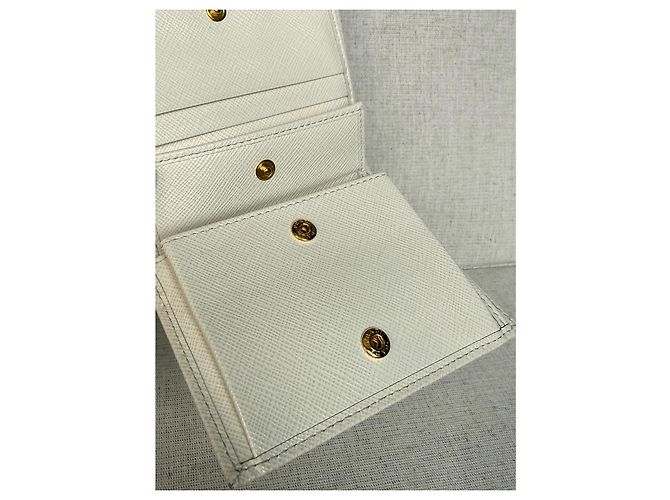 Cartera de piel Saffiano Prada Blanca - vista 14