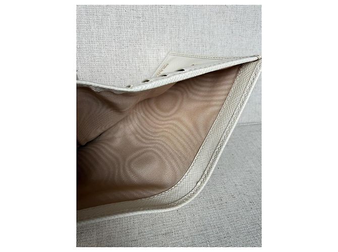Cartera de piel Saffiano Prada Blanca - vista 15