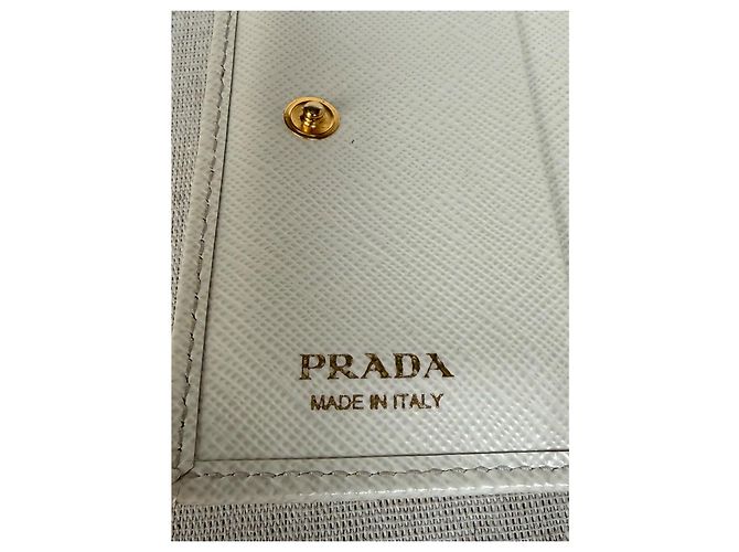 Cartera de piel Saffiano Prada Blanca - vista 16