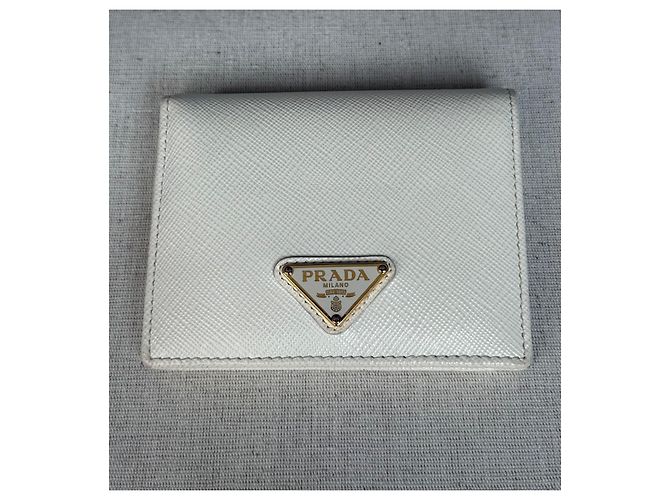 Cartera de piel Saffiano Prada Blanca - vista 3