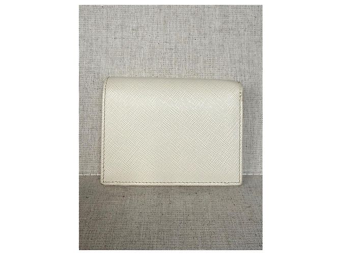 Cartera de piel Saffiano Prada Blanca - vista 5