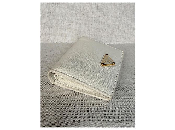 Cartera de piel Saffiano Prada Blanca - vista 6