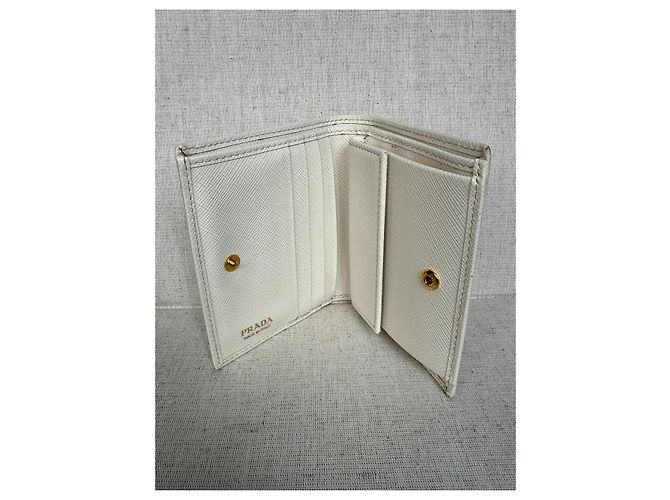 Cartera de piel Saffiano Prada Blanca - vista 9