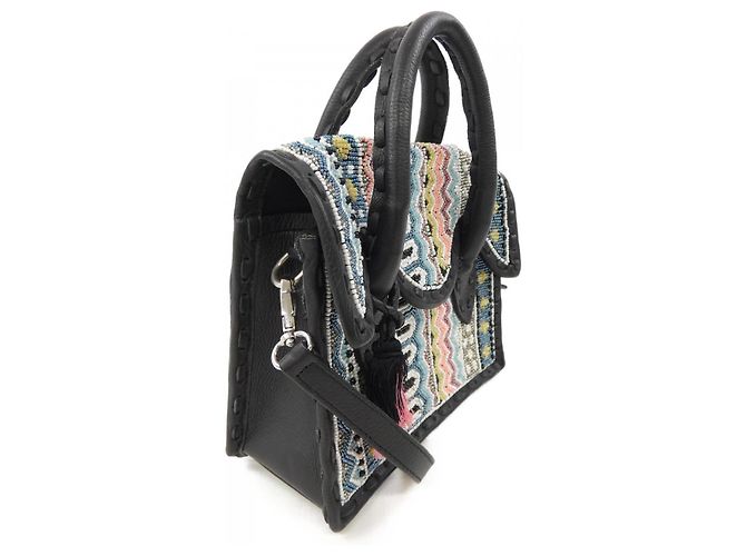 Autre Marque Carving Tribes Ledertasche mit Schnitzereien - Ansicht 2