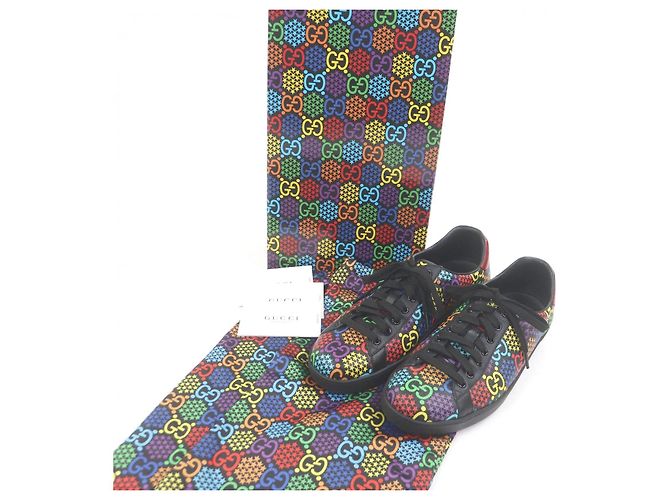 Gucci GG logo Star Pattern Leder-Sneaker - Ansicht 2