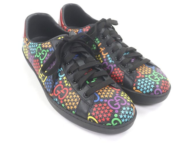 Gucci GG logo Star Pattern Leder-Sneaker - Ansicht 3
