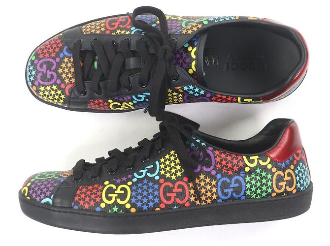 Gucci GG logo Star Pattern Leder-Sneaker - Ansicht 4