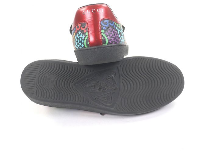 Gucci GG logo Star Pattern Leder-Sneaker - Ansicht 5