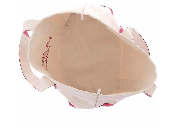 Autre Marque Borsa tote beige e rossa - vista 4