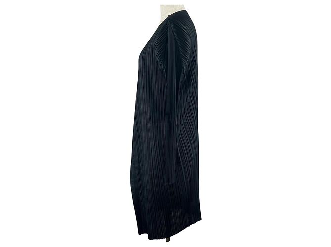 Issey Miyake PLEATS PLEASE Long Polyester Cardigan - view 4