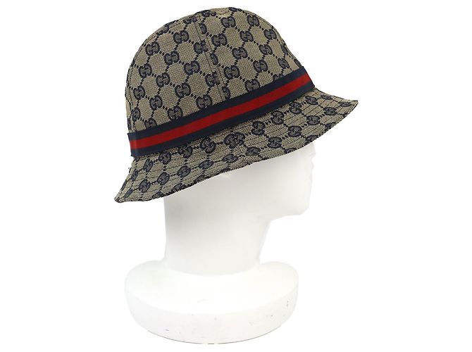 Cappello bucket Gucci in tela GG e poliestere - vista 3
