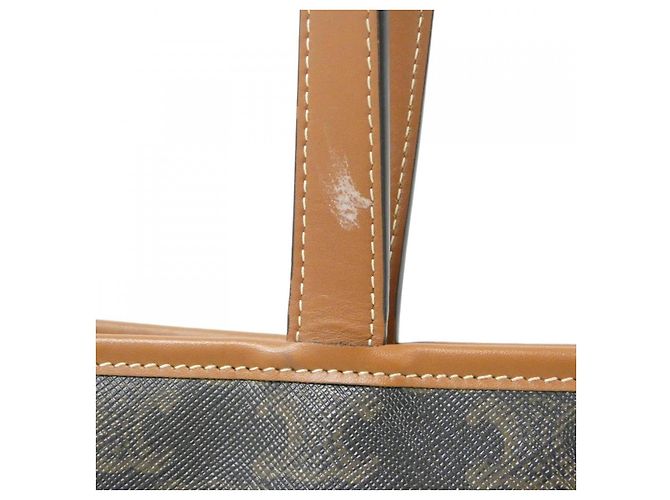 Céline Bolsa Celine Small Cabas Triomphe em tela e couro de bezerro - vista 6