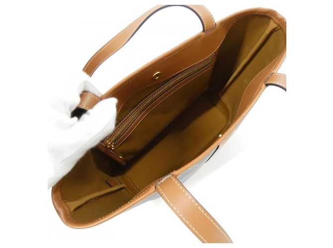 Céline Bolsa Celine Small Cabas Triomphe em tela e couro de bezerro - vista 8