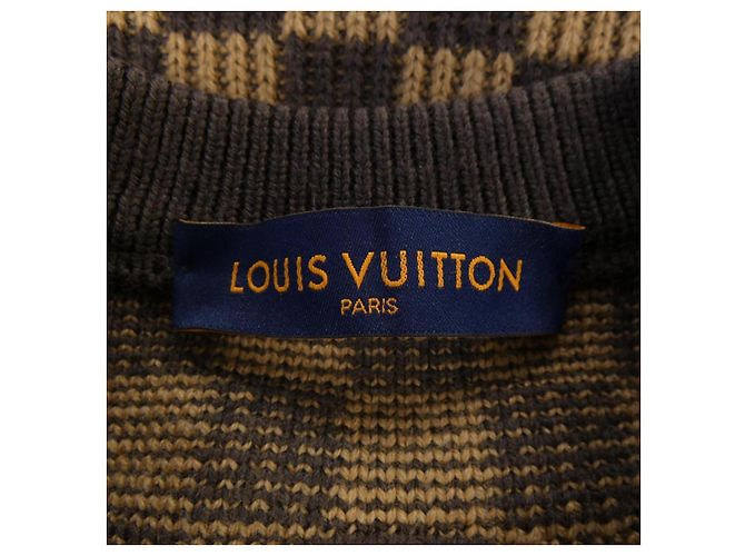 Louis Vuitton Rippstrick-Pullover aus Denim - Ansicht 4